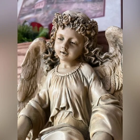 Rare Vintage Cherub Angel Wall Candle Holder Home Interiors
